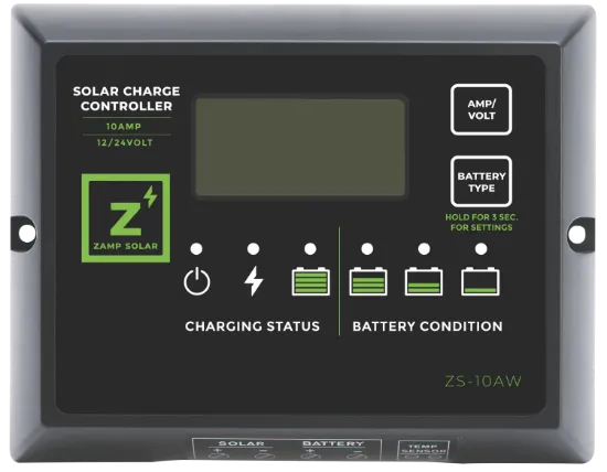 Picture of Zamp Solar 10 Amp 5-Stage PWM Charge Controller ZS-10AW 893684002206