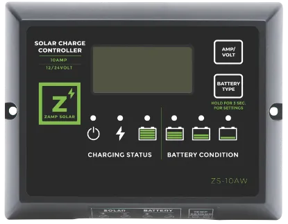 Picture of Zamp Solar 10 Amp 5-Stage PWM Charge Controller ZS-10AW 893684002206