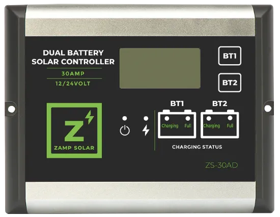 Picture of Zamp Solar 30 Amp Dual Battery 5-Stage PWM Charge Controller ZS-30AD 853330006125