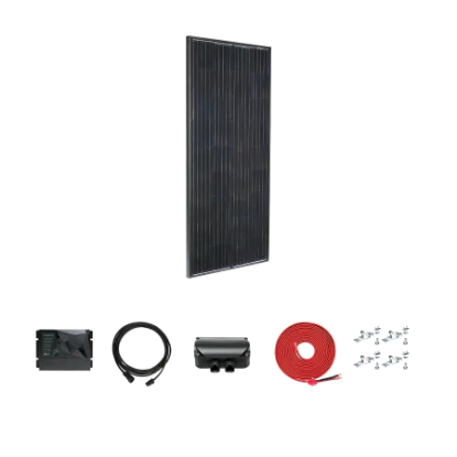 Picture of Zamp Solar Legacy Black 190 Watt Solar Panel Cinder 40 Deluxe Kit KIT1025 