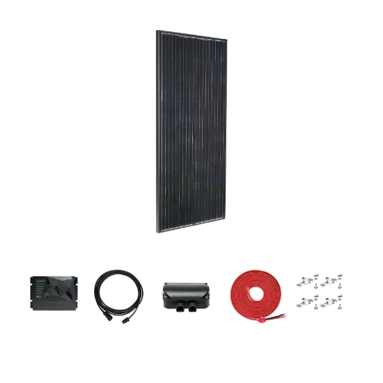 Picture of Zamp Solar Legacy Black 190 Watt Solar Panel Cinder 40 Deluxe Kit KIT1025 