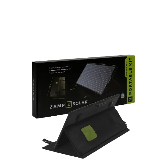 Picture of Zamp Solar OBSIDIAN SERIES 45-Watt Portable Kit- Unregulated USP2002 