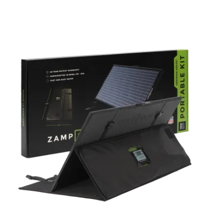 Picture of Zamp Solar OBSIDIAN SERIES 100-Watt Portable Kit - Regulated USP2003 