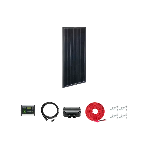 Picture of Zamp Solar OBSIDIAN Series 100 Watt Solar Panel Deluxe Kit KIT1033  