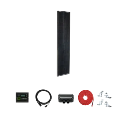 Picture of Zamp Solar Legacy Black 95 Watt Solar Panel Deluxe Kit KIT1021 