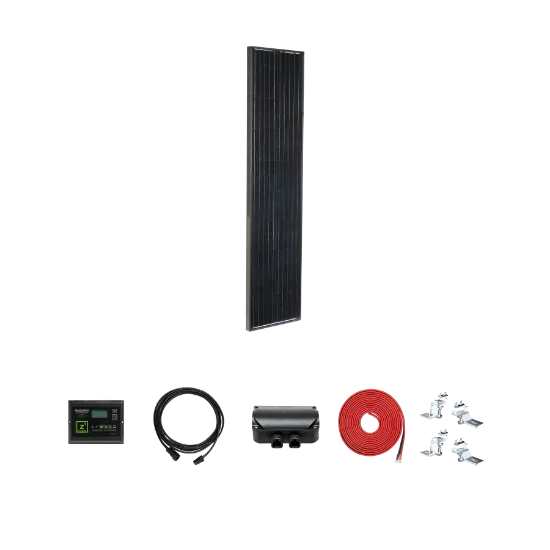 Picture of Zamp Solar Legacy Black 95 Watt Solar Panel Deluxe Kit KIT1021 