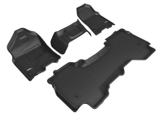 Picture of 3D Mats Floor Liner for Cars, All Weather, Black | Part G03001509