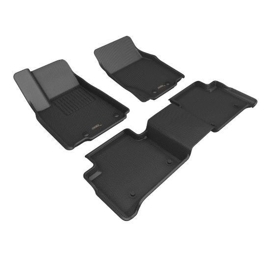 Picture of 3D Mats JP03201509 Floor Liner â€“ All-Weather U-AC Car Mat Set, Black