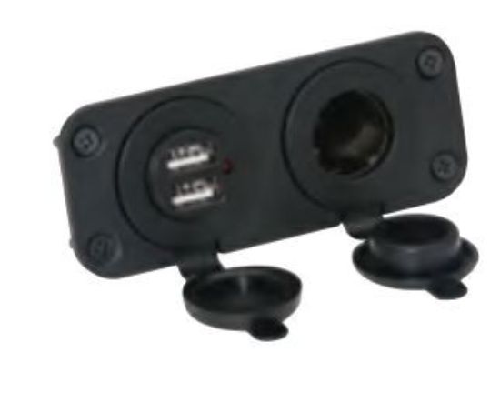 Picture of Attwood Marine USB Outlet 12V, Dual Port Charger - Part Number 142626
