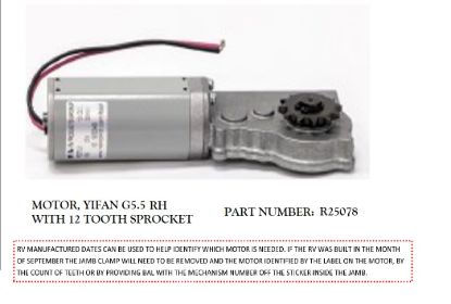 Picture of R25078 BAL RV Slide Out Motor