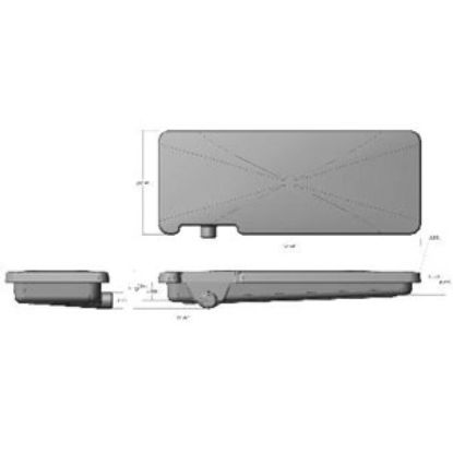 Picture of Alpha Systems  44.5 Gal Left Hand Drain High Density Polyethylene Waste Holding Tank VB24637HLCD 11-0119                     