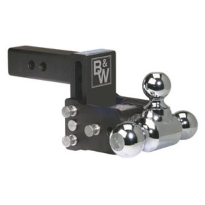 Picture of B&W Hitches Tow & Stow Model 12 Class IV 2" 10K 9" Drop x 9-1/2" Lift Triple Ball Mount TS10050B 14-3310                     