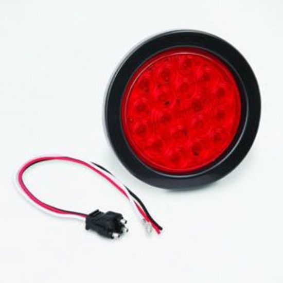 Picture of Bargman  Red 4" Round LED Stop/ Tail/ Turn Light 47-01-031 20-7094                                                           