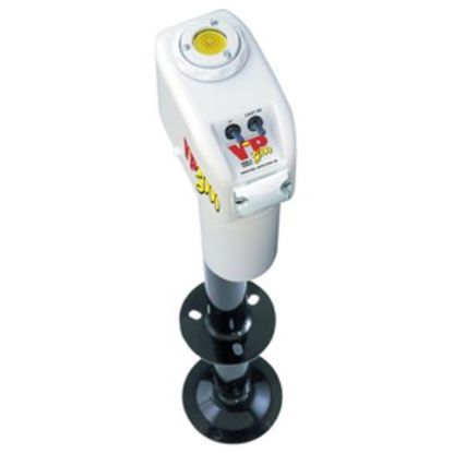 Picture of Barker VIP 3000 Power White 3000 Lb A-Frame Electric Tongue Trailer Jack 30826 15-0143                                       
