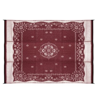 Picture of Camco  9' x 12' Burgundy Oriental Reversible Camping Mat 42852 01-2962                                                       