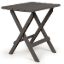 Picture of Camco Adirondack 18"L x 15"W x 19-1/2"H Charcoal Plastic Folding Adirondack Table 51885 03-0675                              