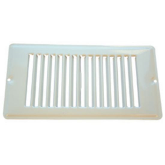 Picture of AP Products  White 4"W x 8"L Floor Heating/ Cooling Register w/o Damper 013-631 08-0160                                      