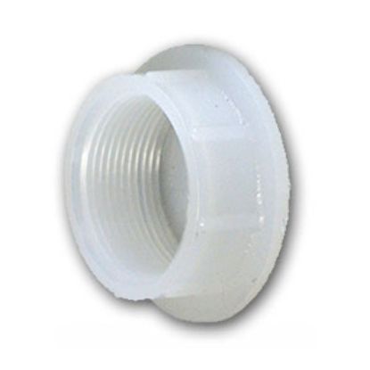 Picture of Ameri-Kart  White Polyethylene 1-1/4" Raised Threaded Holding Tank Fitting 54 10-0367                                        