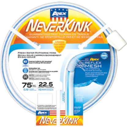 Picture of Apex NeverKink (R) 5/8"x75' Fresh Water Hose w/Grip Tite & ThumThing Coupling 8602-75 10-0079                                