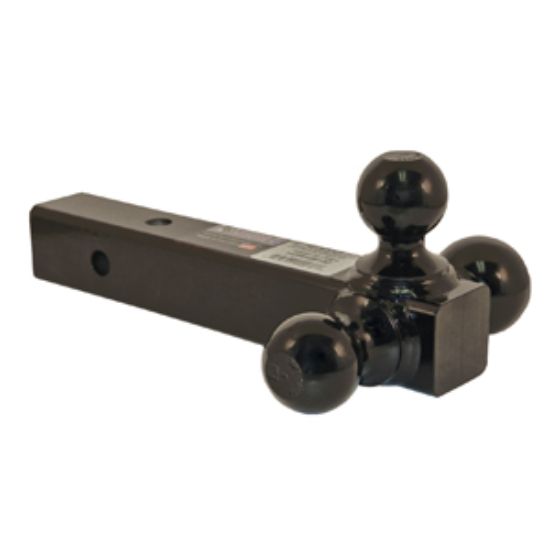 Picture of B&W Hitches  Class III 2" 3.5/7.5K/10K 12"L Ball Mount w/ Triple Ball BMTT31004 14-0512                                      