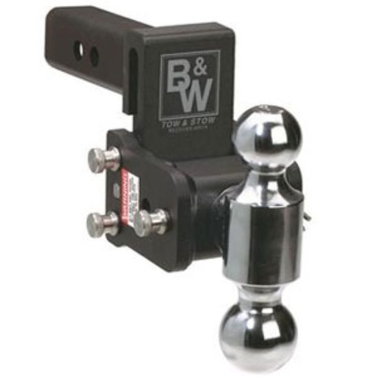 Picture of B&W Hitches Tow & Stow Model 6 Class IV 2" 10K 3" Drop x 3-1/2" Lift Double Ball Mount TS10035B 14-3307                      