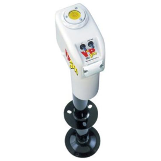 Picture of Barker VIP 3000 Power White 3000 Lb A-Frame Electric Tongue Trailer Jack 30826 15-0143                                       
