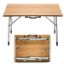 Picture of Camco  31.4"L x 23.6"W x 18-26"H Folding Bamboo Table 51893 03-7268                                                          
