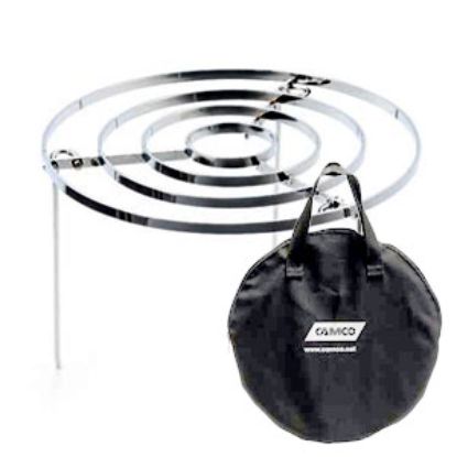 Picture of Camco Big Red Campfire (TM) Fire Pit Cook Top For Big Red Campfire T w/ Foldable Legs 58038 06-0549                          
