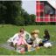 Picture of Carefree  PVC Coated Waterproof Backing Blue Plaid Picnic Blanket 907002 01-0303                                             