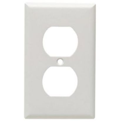 Picture of Cooper Wire Arrow Hart White Thermoset Plastic 1 Gang Receptacle Cover 2132W-BOX 19-3491                                     