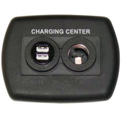 Picture of Diamond Group  Black 12V USB Power Port Socket w/Wall Plate DG61023VP 19-2691                                                