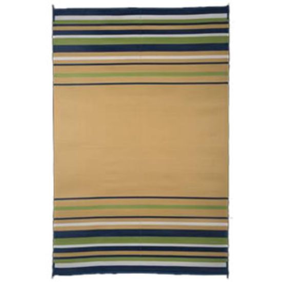Picture of Faulkner  20'L x 8'W Navy/ White/ Lime/ Beige Polypropylene Camping Mat 68800 01-1041                                        