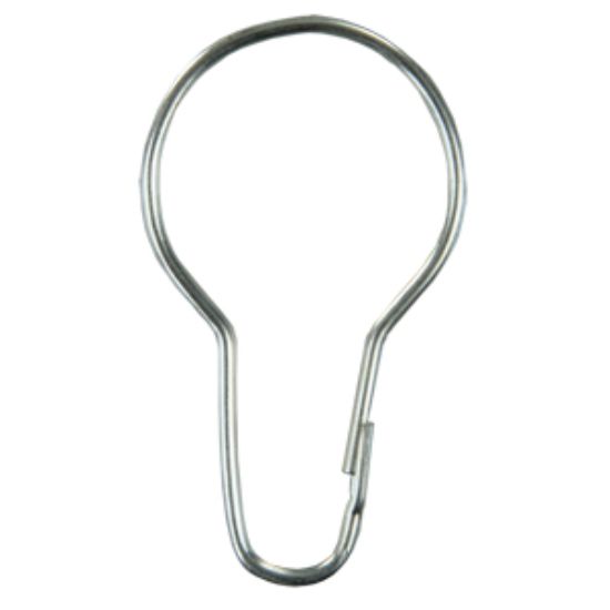 Picture of JR Products  12-Pack Zinc Plated Steel Shower Curtain Ring 81665 20-1941                                                     