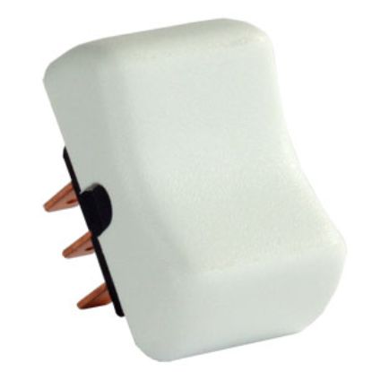 Picture of JR Products  White 125-250V/ 8A SPDT Rocker Switch 12055 19-0177                                                             