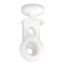 Picture of JR Products  White Window Snap-In Curtain Glider 81075 20-1915                                                               