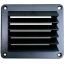 Picture of Leisure Time  Black ABS 5" Square Wall Vent w/ Fixed Louvers DV55B 22-3554                                                   