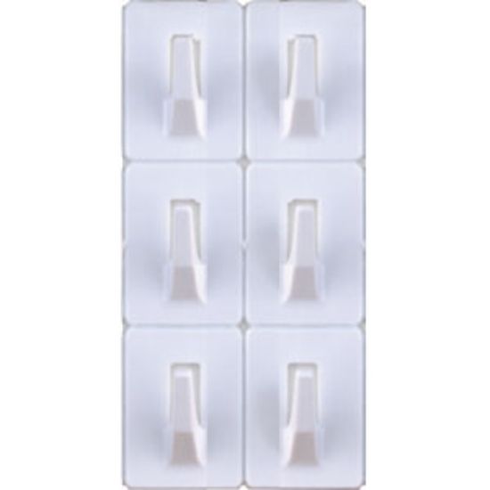 Picture of Magic Mounts Magic Mounts (R) 6-Pack White 1" x 1-5/16"  All-Purpose Hooks 3709 69-9351                                      