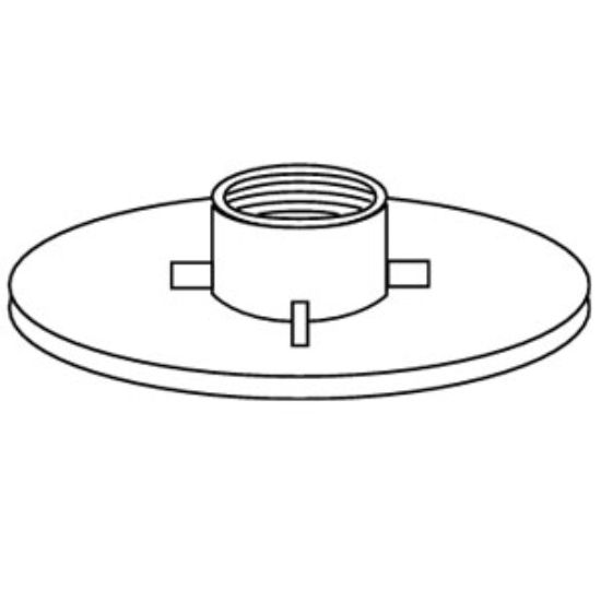 Picture of Custom Roto Molding  Polyethylene 3/8" FPT Raised Threaded Spin Holding Tank Fitting 52 11-0950                              