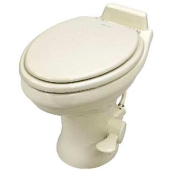 Picture of Dometic 320 Series Bone 18" Pedal Flush Ceramic Permanent Toilet 302320083 12-0012