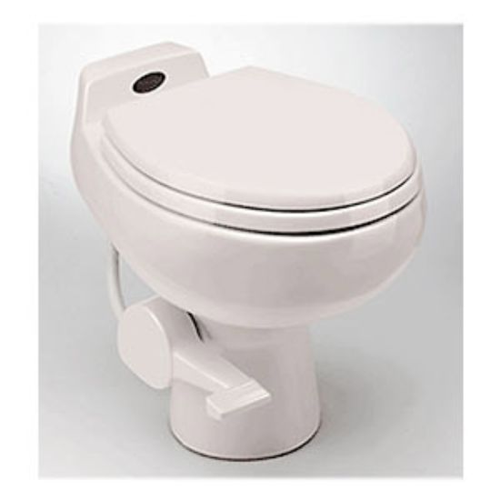 Picture of Dometic Traveler (R) 510 Plus White Ceramic Permanent Toilet w/ Pedal Flush 302651001 12-0013