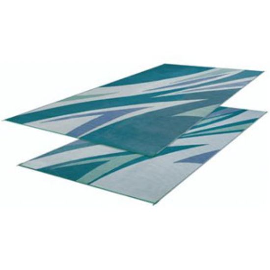 Picture of Faulkner  16' x 8' Green/Blue Reversible Camping Mat 45637 01-0647                                                           
