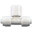 Picture of Flair-It  1/2" PEX x 1/2" FPT White Plastic Tee Fresh Water Coupler Fitting 16821 72-0765                                    