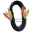 Picture of JR Products  Black 6' RCA/A-V Triple Cable 47935 24-0441                                                                     
