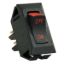 Picture of JR Products  Black/ Red 125V/ 16A SPST Rocker Switch 13655 19-2019                                                           