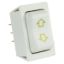 Picture of JR Products  White 40A/12V 5-Pin Mom-On/ Off/ Mom-On Slide Out Switch 12075 19-0179                                          