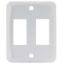 Picture of JR Products  White Double Opening Multi Purpose Switch Faceplate 12875 19-1883                                               