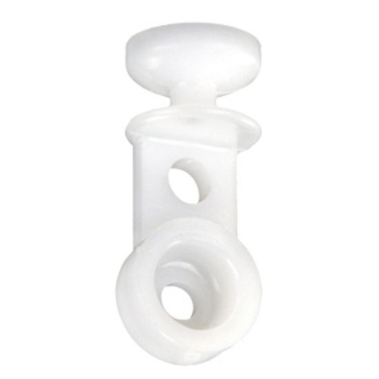 Picture of JR Products  White Window Snap-In Curtain Glider 81075 20-1915                                                               
