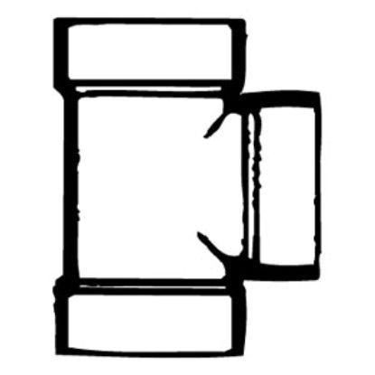 Picture of Lasalle Bristol  1-1/2" Slip ABS Plastic Vent Tee Waste Valve Fitting w/ Flange 632101 11-1051                               