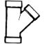 Picture of Lasalle Bristol  3" Slip X 3" Slip X 1-1/2" Slip ABS 45Deg Wye Waste Valve Fitting 632331 11-1107                            