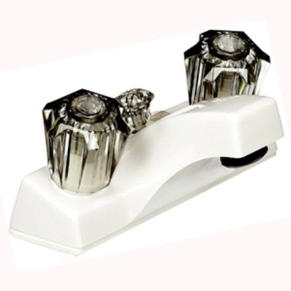 Picture of Lasalle Bristol  White w/2 Smoked Knob 4" Lavatory Faucet 20373W21 10-1430                                                   